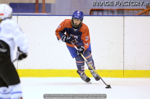 2014-11-08 Hockey Milano Rossoblu U14-Diavoli Sesto 2602 Alessia Labruna